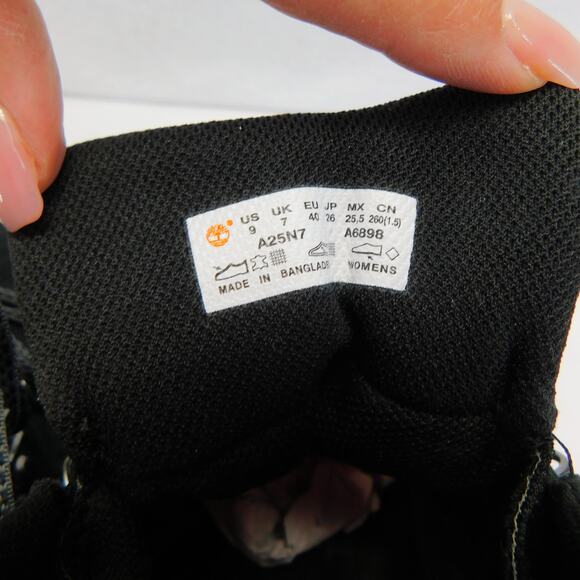 Timberland Women's Black Mt. Maddsen Mid Waterproof Hiking Boots Size 9 - New - Picture 14 of 14